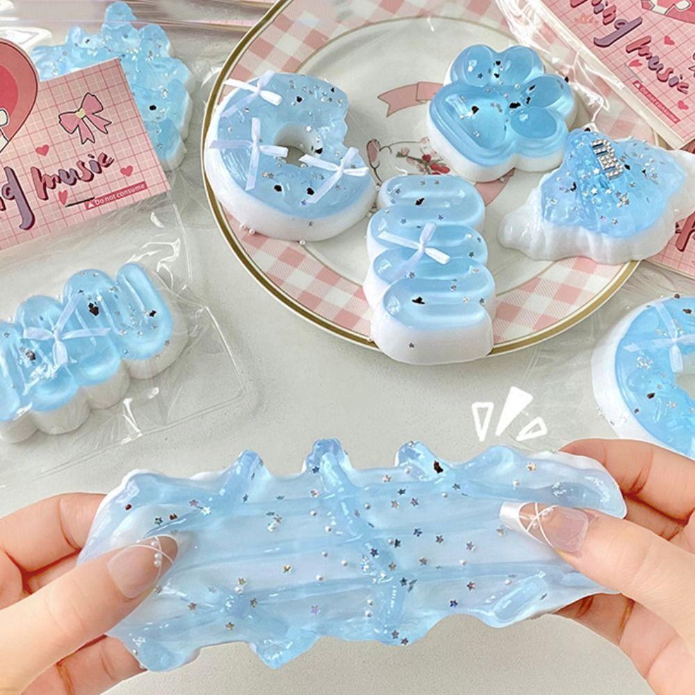 Kneading Cat Paw Squeeze Toy Soft Sea Salt Croissant Pinch Toy Donut Fidget Toy  Kids Tricky Doll