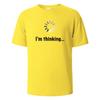 I Am Thinking About Interesting Printed T-shirts Summer Men's and Women's T-shirts Pure Cotton Casual Street Style Tops