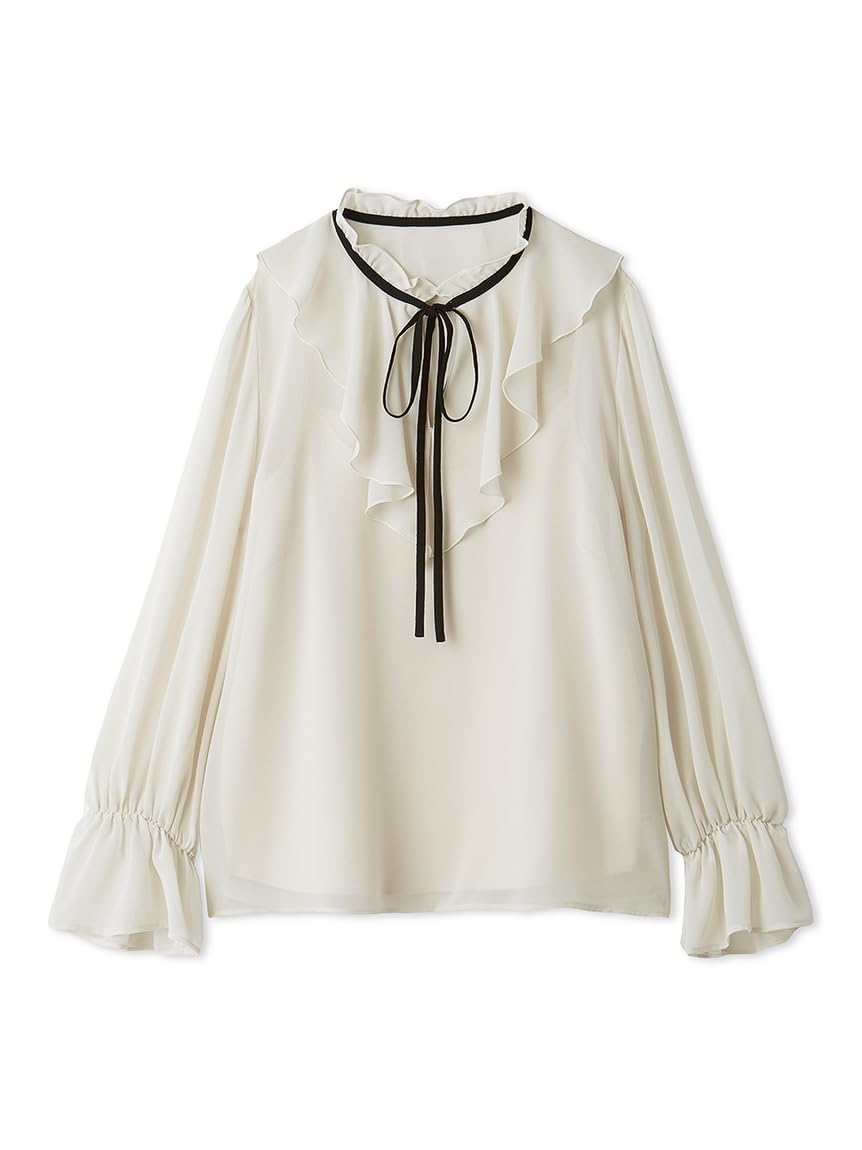 

Snidel Chiffon Bowtie Blouse SWFB252039 Women s (Beige)