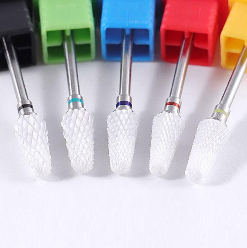 Electric Nail Drill Bit Milling Cutter Ceramic Tungsten Carbide Polishing Grinding Head For Manicure Cutters Nail Art Tools