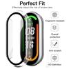 HD Glass+PC Case for Xiaomi Band 10 9 8 NFC All-around Screen Protective Tempered Shell for Mi Band 9 10 Ceramic 8 Bumper Cover