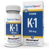 Vitamin K1 Superior Source Vitamin K1 500mcg Sublingual Tablets 100 Capsules Powder Men 1 pcs