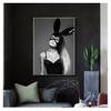 Black and White Wall Art Canvas Print Painting Decoration Picture Wallpaper Living Room Decor Ariana Grande Music Singer Poster