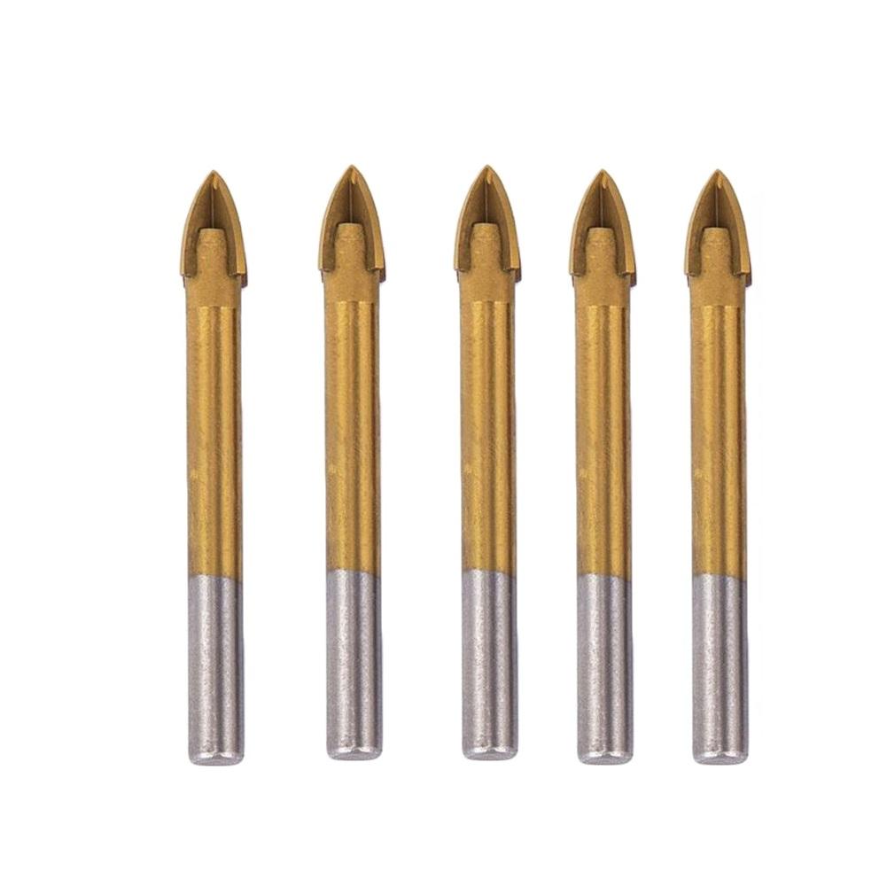 5PCS Industrial Grade Glass and Tile Drill Bits 512mm Length for Wood and Concrete Applications High Toughness