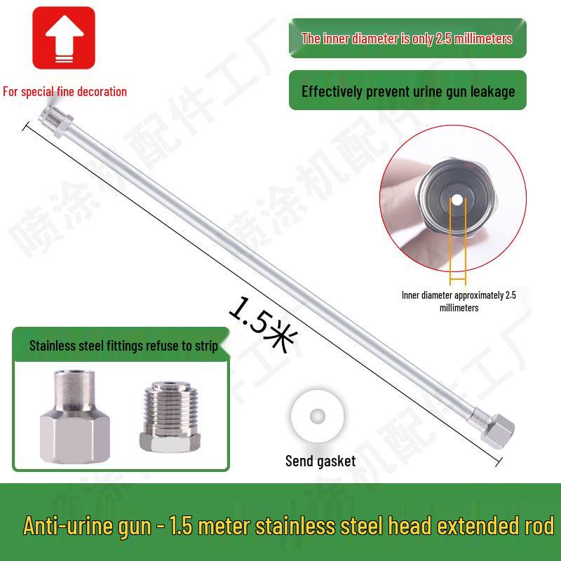 Universal Airless Paint Sprayer Extension Rod, 2m with Gasket Accessories