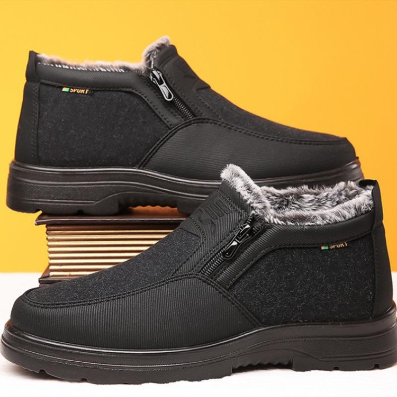 Herresko Vintersko Sklisikre sko Varme og komfortable sko Ankelstøvletter for utendørssko