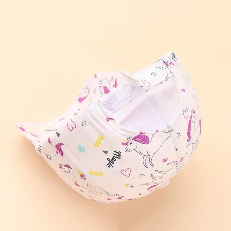 Cute Cartoon Fashion Unicorn Dinosaurs  Baseball Cap for Kids Travel Sunshade Hat for Toddler Spring Summer Children Peak Cap