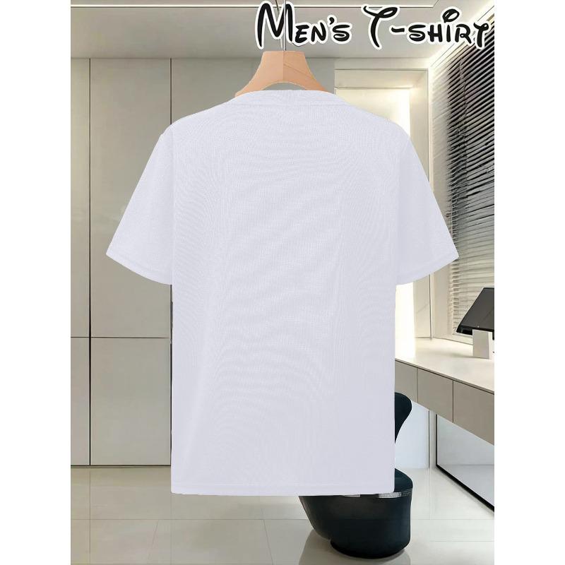 European Sizes Men's Las Vegas Graphic T-Shirt - Vintage Hip-Hop Style, Soft and Breathable, Round Neck, Short Sleeve Summer Shirt