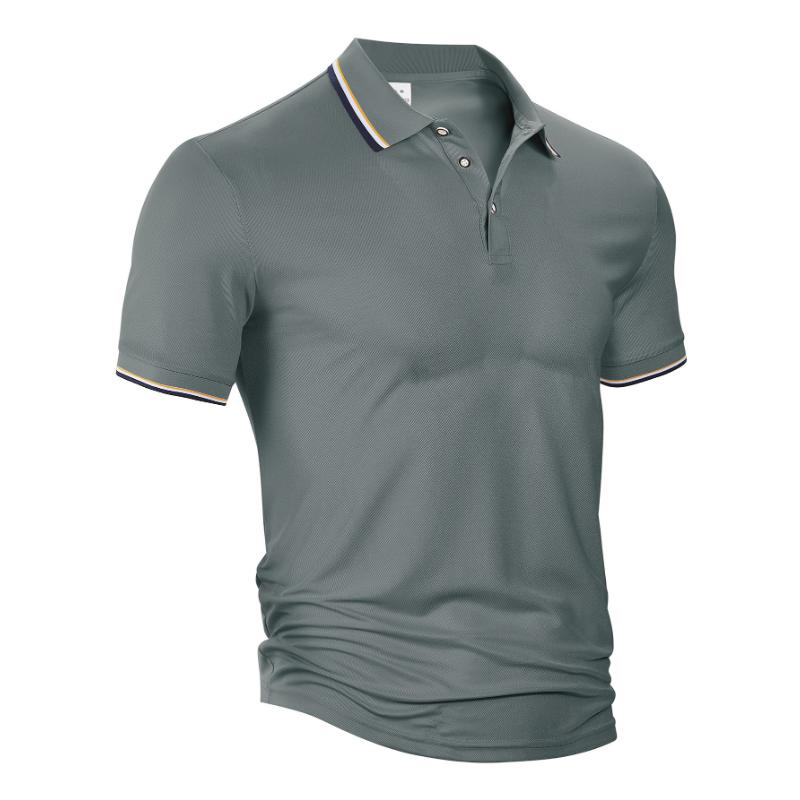 European and American Men's Summer Loose Lapel Short-sleeved T-shirt Casual Clothing