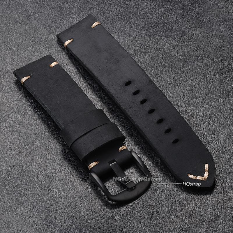 Cinturino Orologio in Pelle di Mucca Fatto a Mano per Panerai PAM111 441 Cinturino in Pelle Marrone Braccialetto Morbido da Uomo 22mm 24mm 26mm Cinturino Vintage