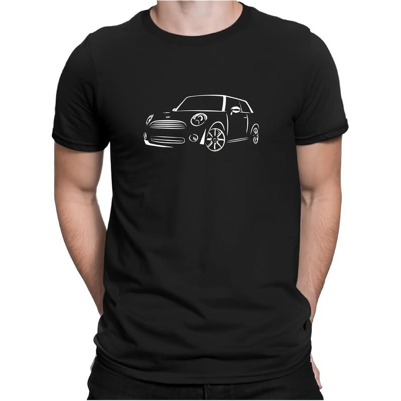Klassisches Auto T-Shirt für Mini Fans S T-Shirt Cabrio Herren Schwarz Stilvoll Perfekt für Zuhause|Geschenke|Arbeit|Draußen (Geburtstage|Valentinstag|Mutter's
