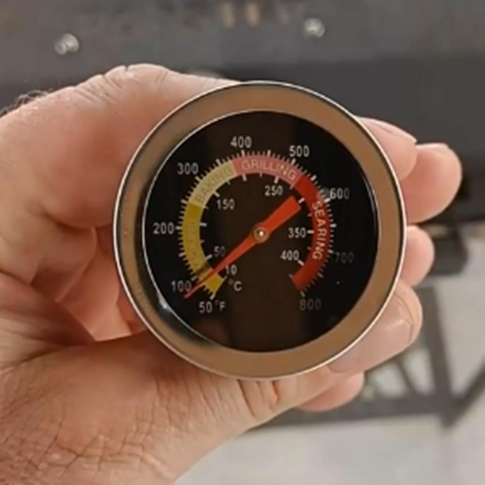52MM Barbecue Thermometer BBQ Thermometer Temperature Gauge Stainless Steel 50-800 Degrees For Barbecue Oven Grill