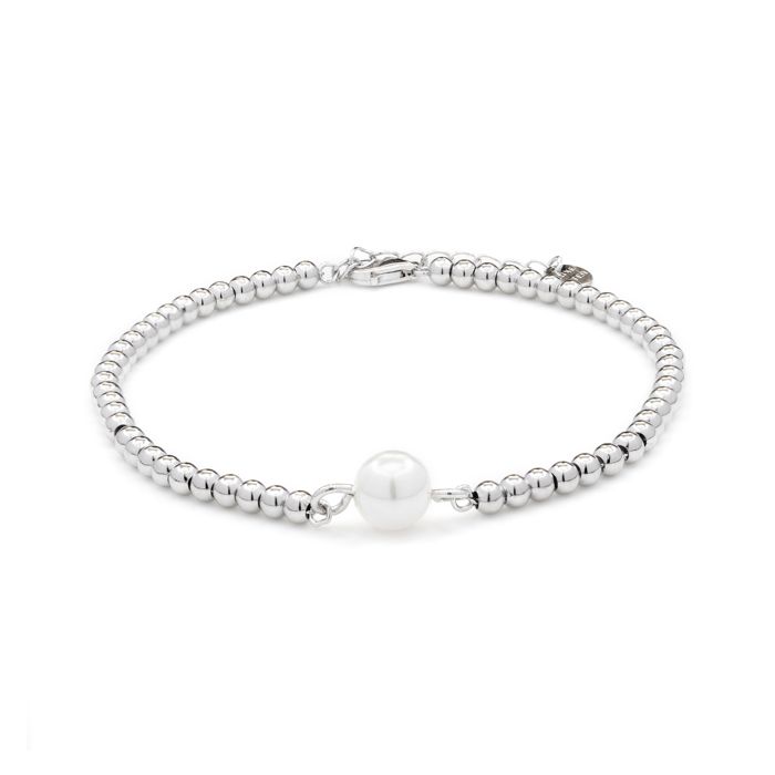 Bracelet - LUXENTER - Nakuru - Argent 925 - Perle Blanche - Finition Rhodiée