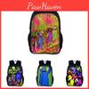 Regenbogenfreunde Cartoon Schulrucksack Mit Robuster Polyesterkonstruktion Für Jungen Und Mädchen