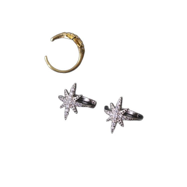 Starburst Zircon Ear Clip for Women - No Piercing Needed, Light Luxury & Exquisite Design