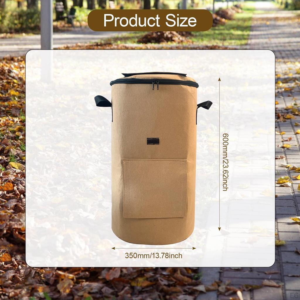 Worek na kompost Pojemnik Ogrodowy Liść z Zamkiem Błyskawicznym i Uchwytem do Kompostowania