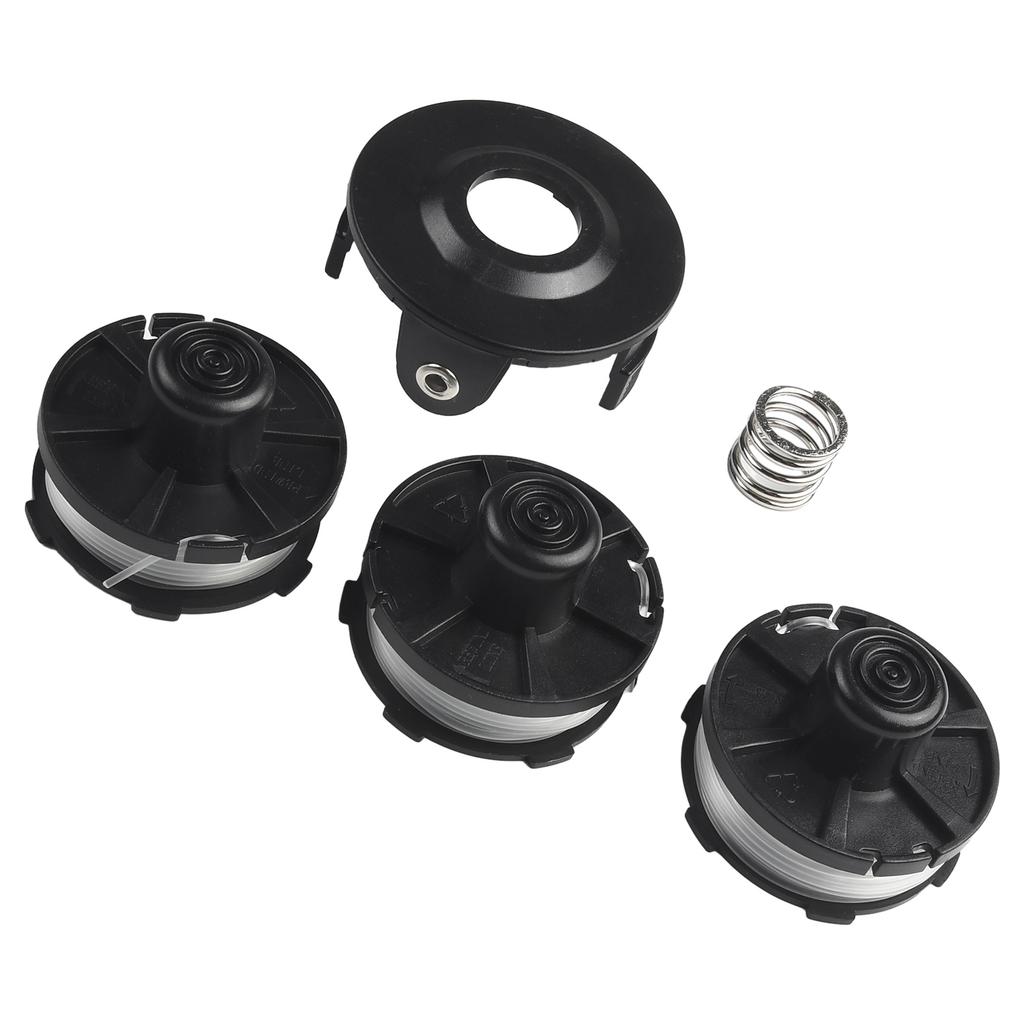 Tap & Go Grass Trimmer Spool Set 1 6MM Line Fits DUR181Z DUR181 and Others Includes 3 Spools and 1 Cover for Easy Use