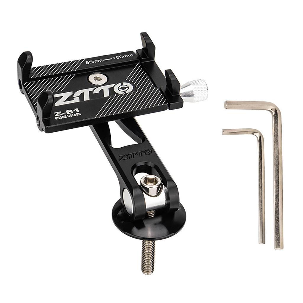 Anti-Shake Bike Phone Holder Adjustable Bicycle Cell Phone Holder Aluminum Alloy Phone Bracket for Cycling Bicycle Accessories