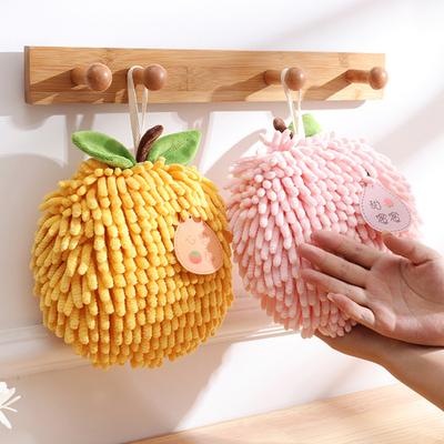 Chenille-Handtuch mit Aufhängeschlaufe, sehr wasserabsorbierend, weiche, superfeine Faser, verdickt