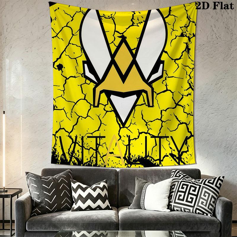 Team Vitality Wall Hanging Printed Fabric Blanket Decorative Tapestries for Bedroom Living Room Home Decor