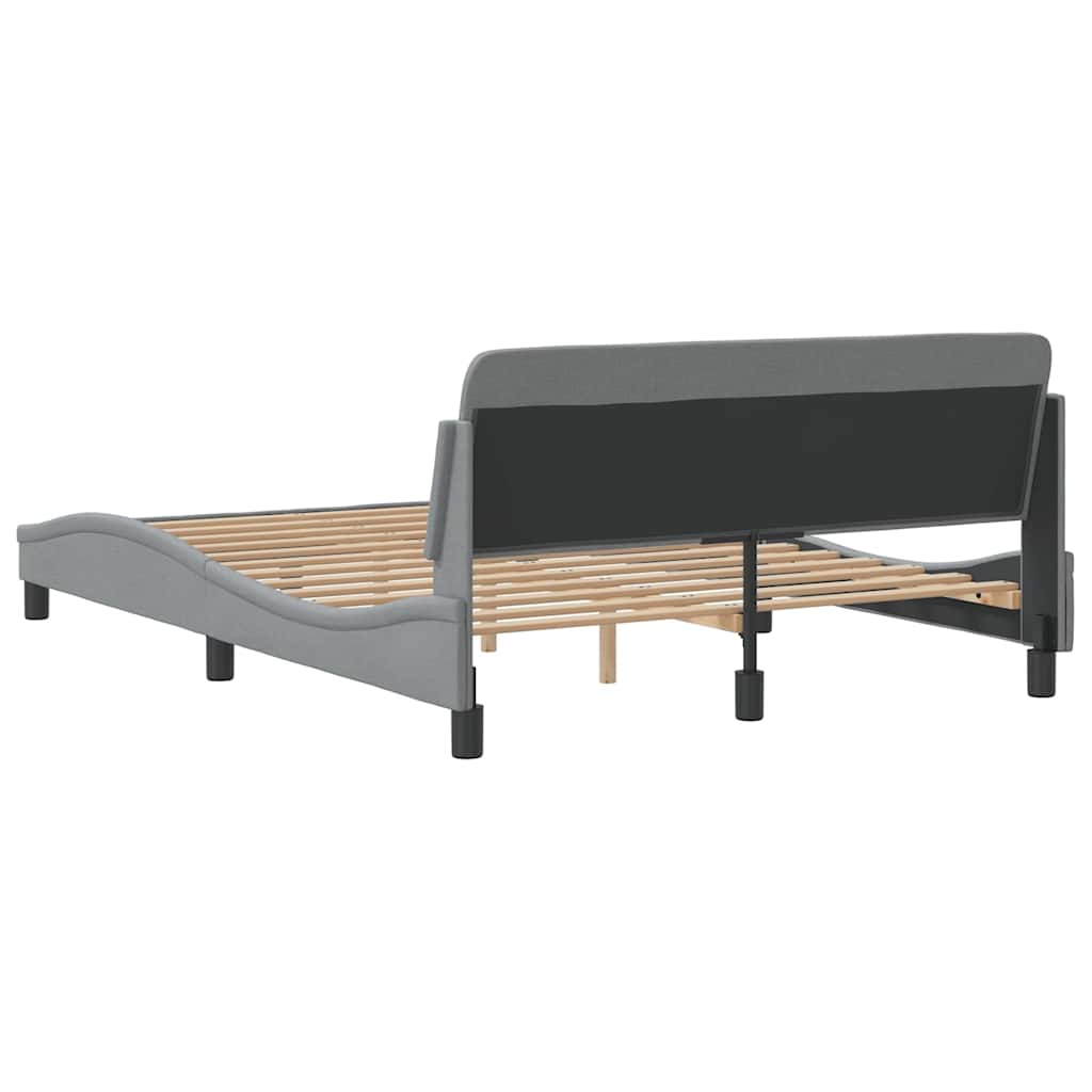 Dover  Bed Frame Light Grey 140x200 cm Fabric