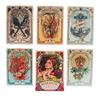 Romantic Lenormand Oracle Cards 37 Pcs Deck 10.2X7.2Cm English Vision Art Nouveau Floral Motifs For Party Board Playing Games Set