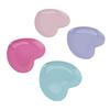 4pcs Stainless Steel Heart Shaped Makeup Palette Anti Rust  Mixing Tray for Travel