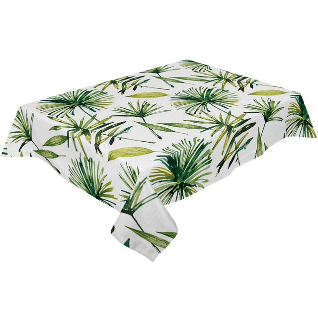 Față de masă rezistentă la apă, frunze de plante tropicale de banane, decorațiuni de nunta