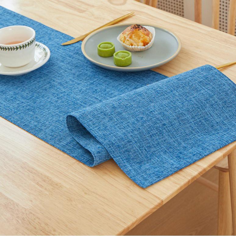 Thickened Linen Solid Colour Home Light Luxury Home Flat Corner Bed Flag Western Style Restaurant Decoration Office Table Flag