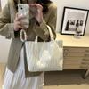 Retro Trend Solid Color Handbag Bag 2025 New Large Capacity Personality Fashion Simple Commuter Underarm Tote Bag