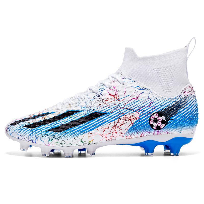 New football shoes men's and women's high-top spikes broken nails student boys training game
