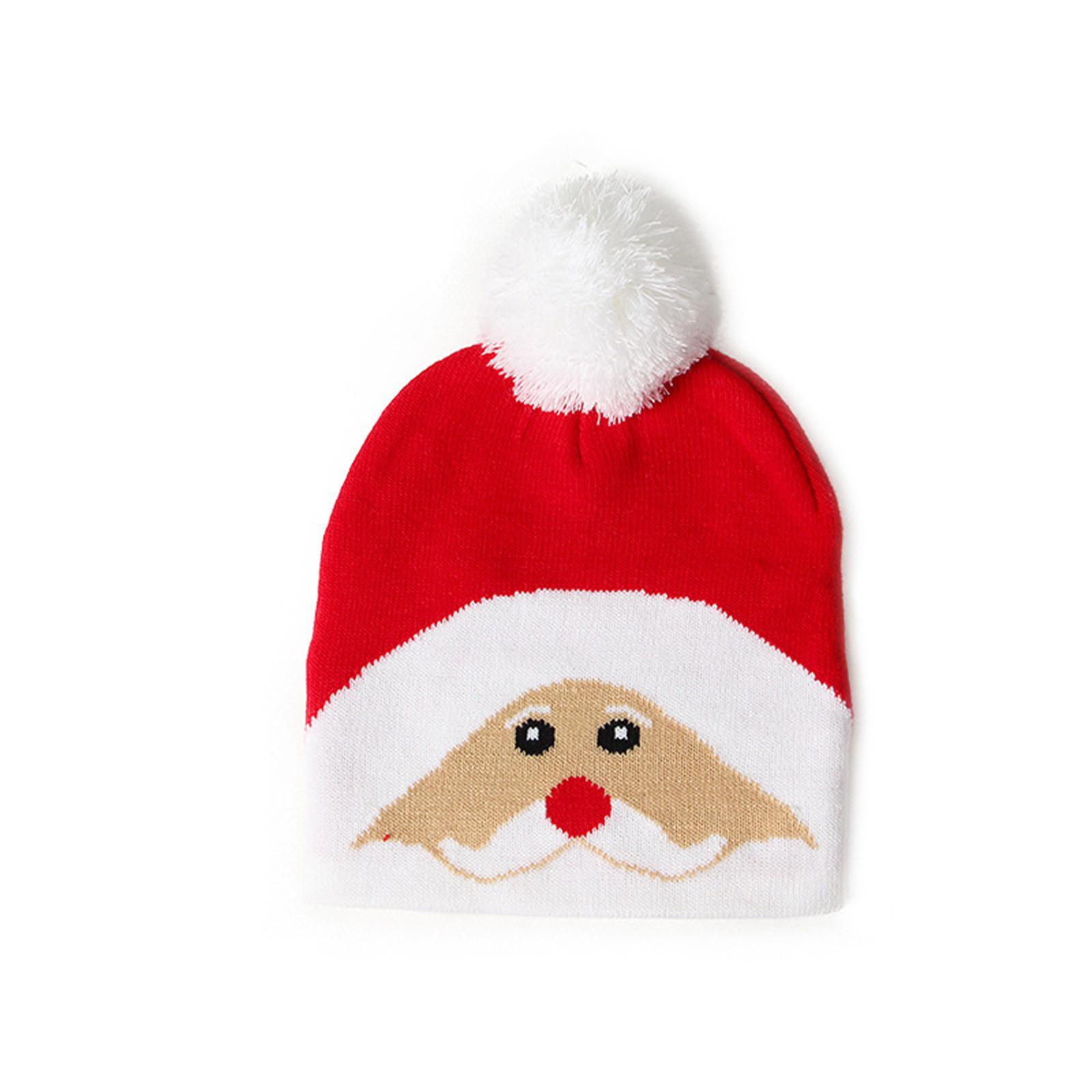 

Рождественская пуговица, детская шерстяная шапка со снеговиком, теплая детская шапка One Size белый