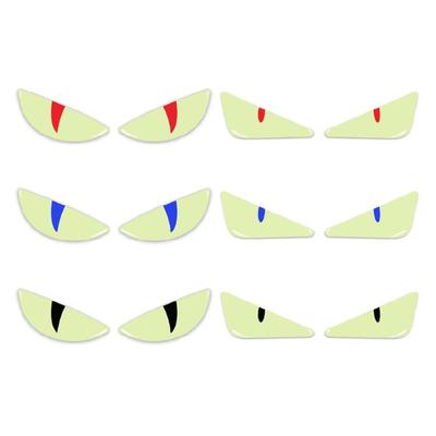 Windshield Glow Decoration Motorcycle Devil Eye Stickers Motorbike Modification Accessories Glow In Dark Stickers