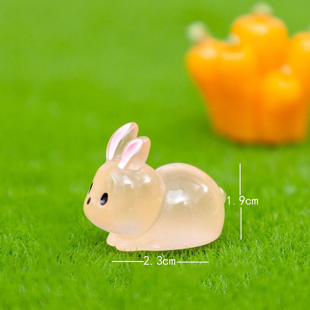 Cute Mini Lizards Glow At Dark Resin Craft Miniatures Figurines Cartoon DIY Fairy Garden Lizard Ornaments Decoration
