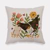 Flannel Square Bedside Pillowcase, Pastoral Home Atmosphere Cartoon Anime Pattern Cushion Protective Cover With Invisible Zipper 45x45cm