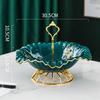 Wrought Iron Ceramic Plate Fruit Plates Candy Snack Tray Salad Bowl Dish Dessert Dim Sum Cake Stand