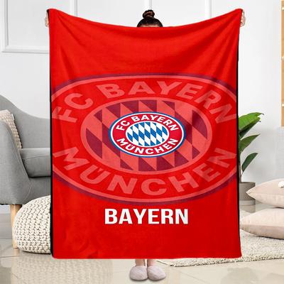 Bayern Munich Blanket Warmthful Decor Perfect for Office Chair Livingroom Seaside Four Seasons Universal Playful Design
