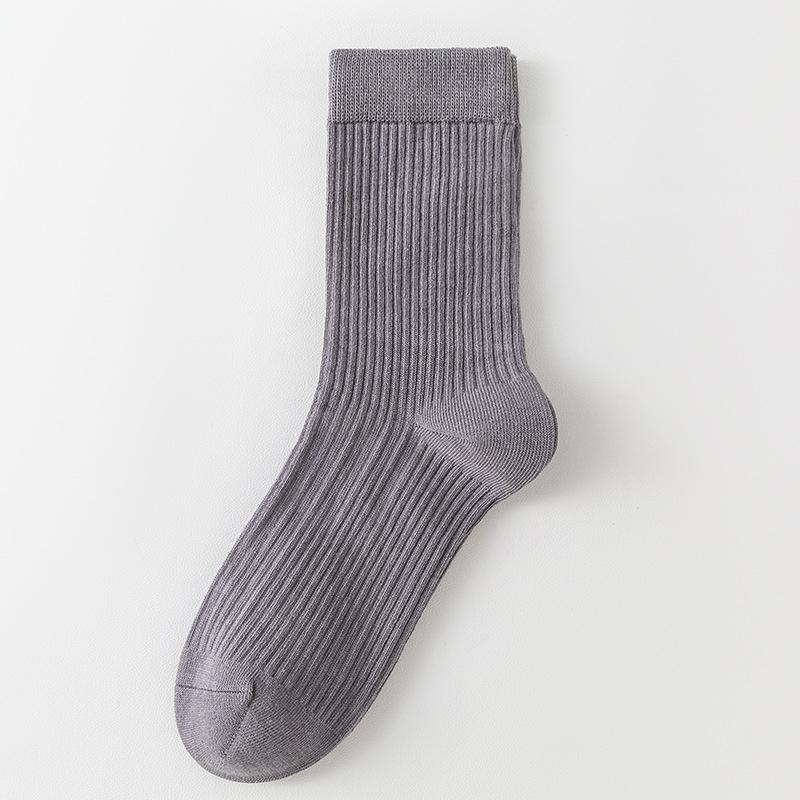 

Мужские осенне-зимние толстые коммерческие влагоотводящие дышащие длинные бесшовные хлопковые носки 1 pair темно-серого