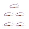 5Pcs PTC Heating Element Aluminum Shell Ceramic Thermostat Heater Plate 220V 200 celsius  Red Blue Cable