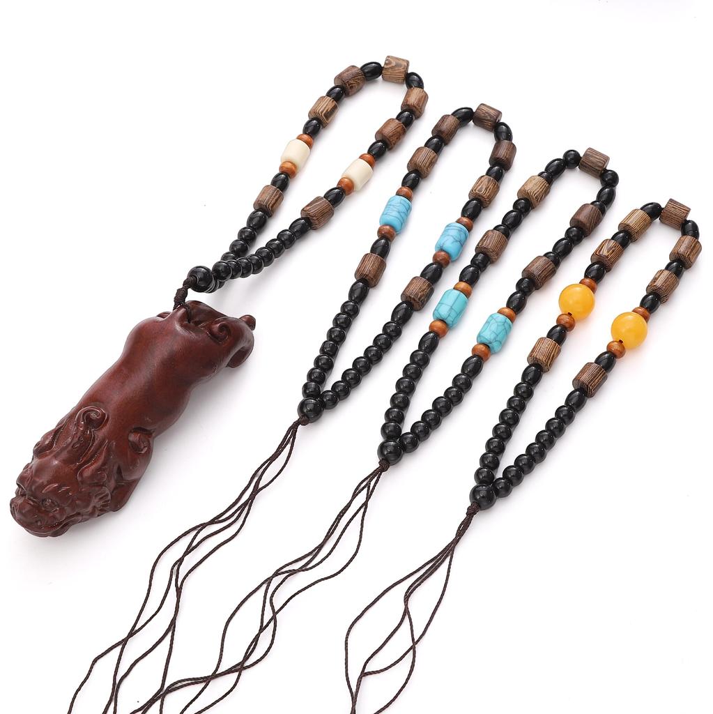 Manico con Corda per Appendere in Perline di Legno con Ali 12-14cm per Fai da Te Gioielli Artigianato Decorazione Accessori