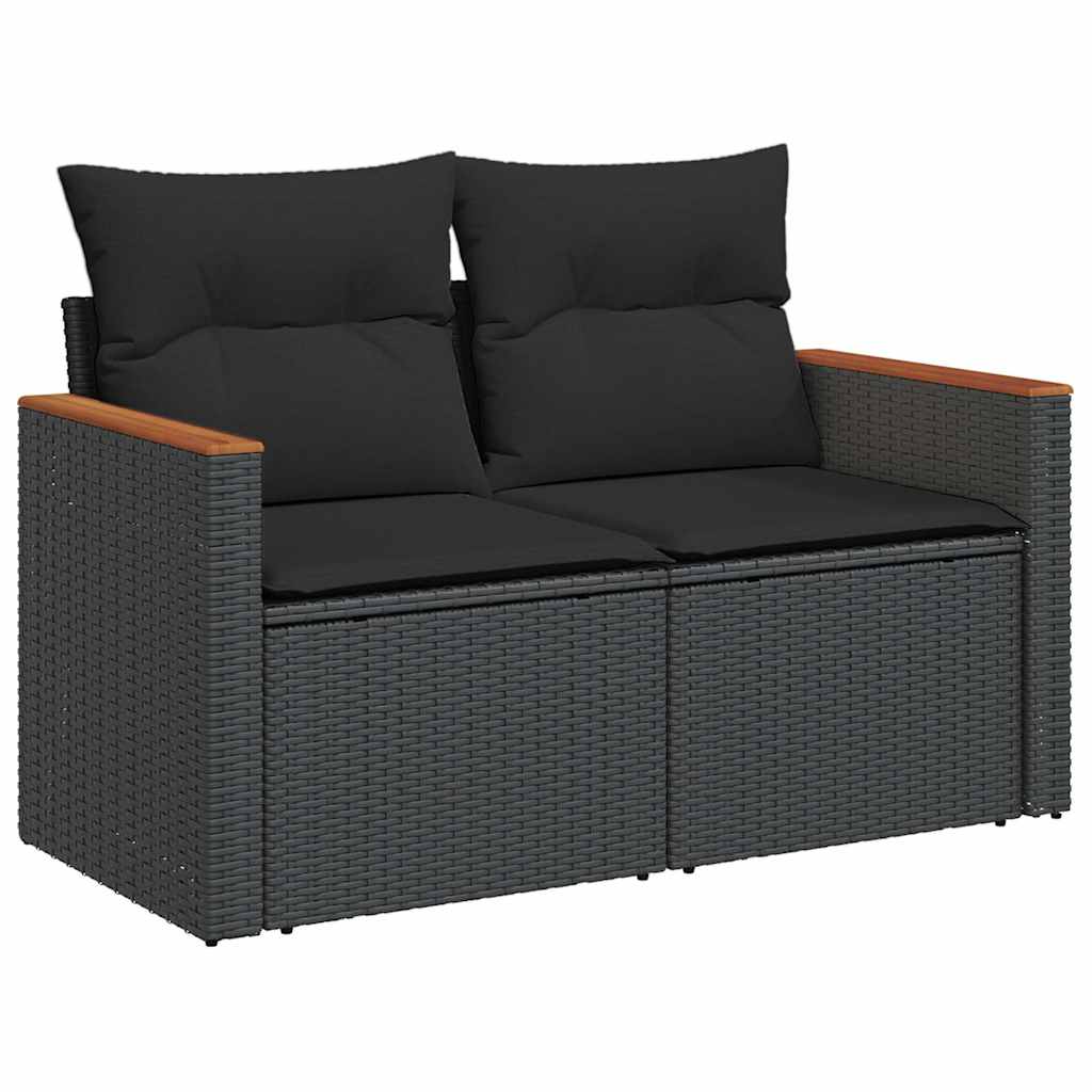 Vidaxl 13-Cz. Zestaw Mebli Do Ogrodu, Poduszki, Czarny, Rattan Pe