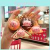 Adorable Cartoon Bread Pig Keychain Creative Soft Silicone Bag Charm For Car Keys