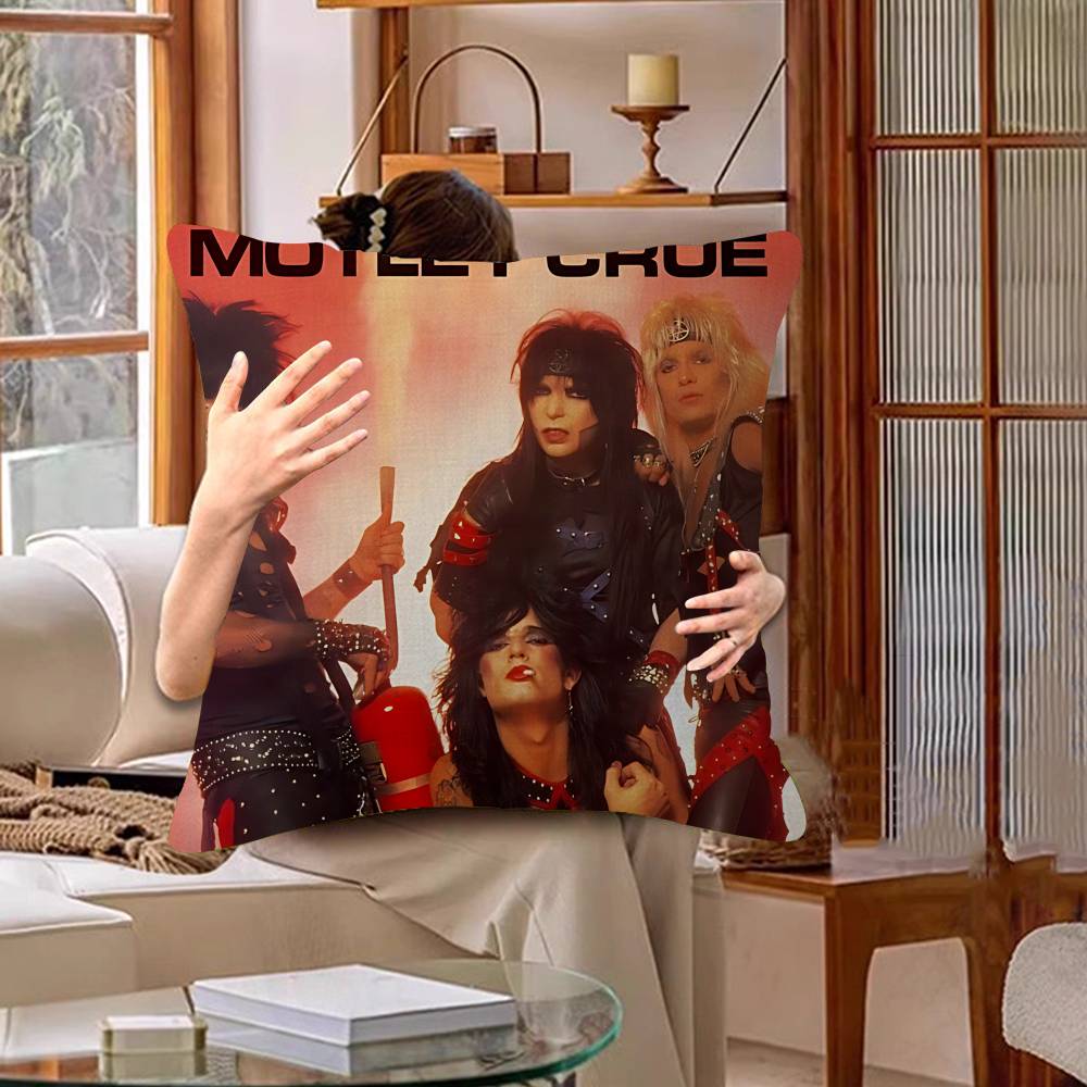Classic Band M-Motley C-Crue Office Cushion Pillowcase Car Cushion Cover45X45CM Lumbar Pillowcase Sofa Pillowcover