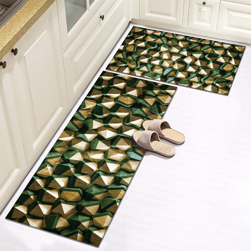 WTEMPO Kitchen Carpet Printed Carpet Thick Foot Mat Floor Mat Simple Door Mat Entrance Door Mat