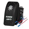 Waterproof White LED Rocker Switch for Light Bar Spot Lights 5P/7P ON-OFF-ON 12V/24V Heavy Duty for Car Boat Truck SUV 4x4 Hilux