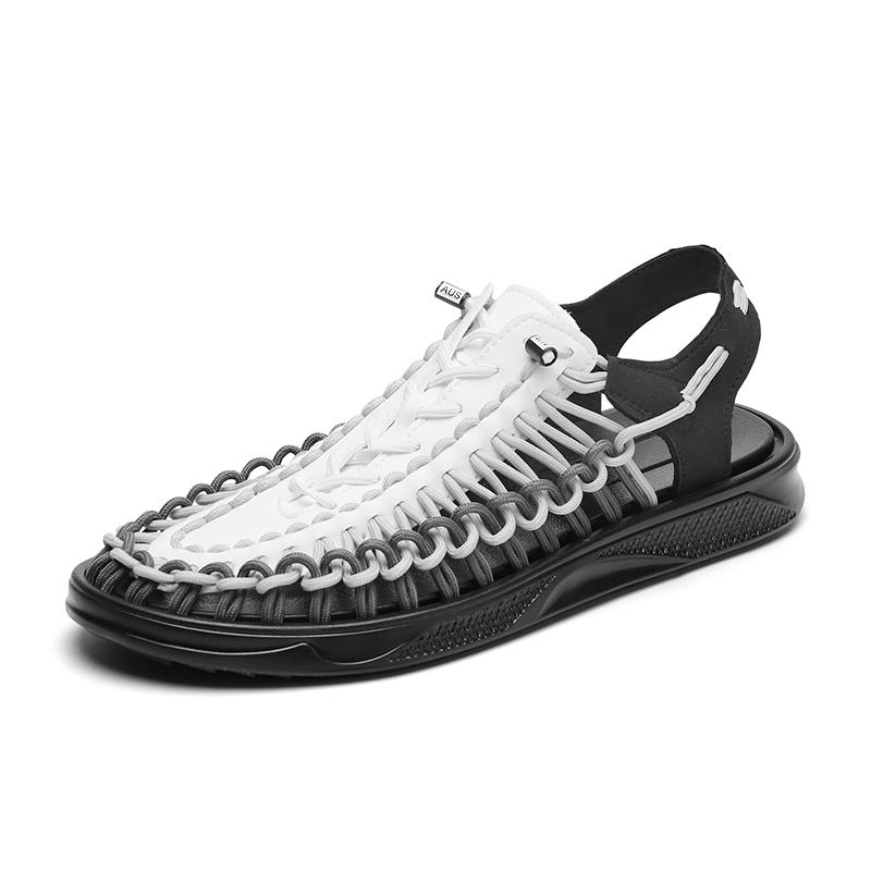 Fashion Summer Men Sandals Women Slippers Weaving Design Beach Sandals Breathable Casual Flat Sandals Outdoor Couples Sandals