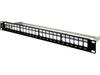 Patch Panel Empty 19" Modular 24 Ports 1U with Support, Unequipped ALANTE
