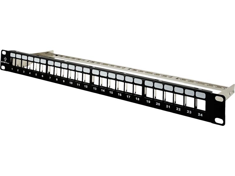 Patch Panel Empty 19" Modular 24 Ports 1U with Support, Unequipped ALANTE