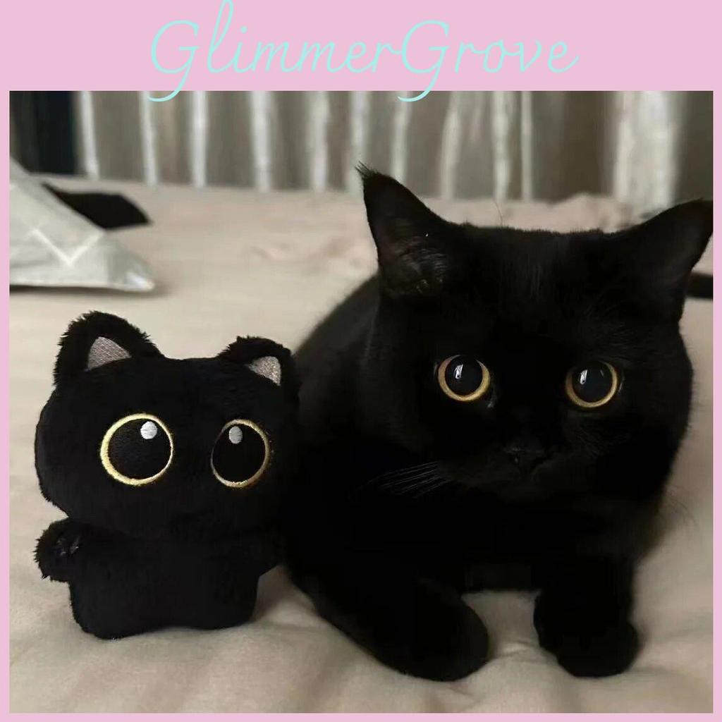 Cute Black Cat Plush Doll Keychain For Girls Gift With Soft Pp Cotton Material