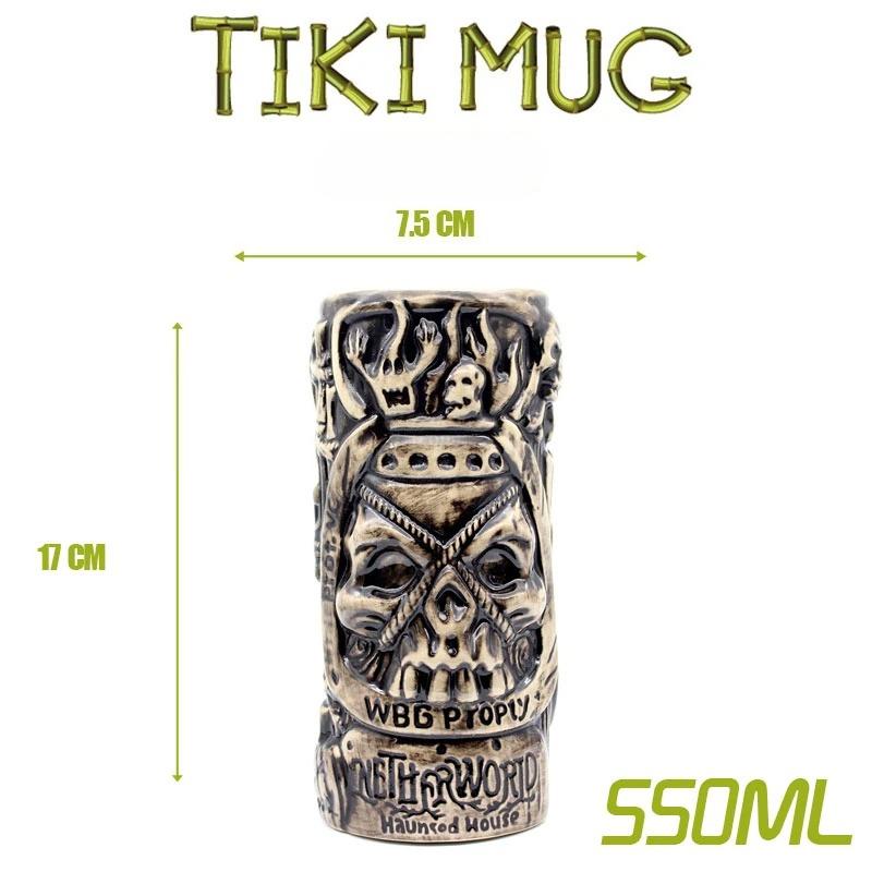 Tiki Bar Tiki MUG Keller Hawaii Cocktail Glass Martini Ceramic Mugs Creative Cup Easter Island Mugs Halloween Gift for Bar Tools